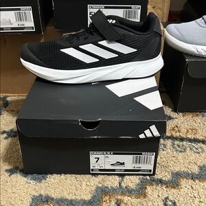 Adidas Kids Black and White Sneakers